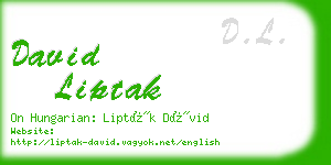 david liptak business card